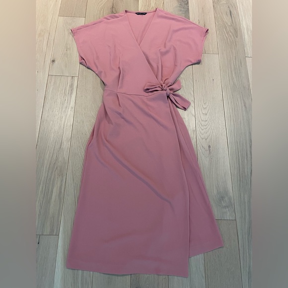 Dusty Rose Wrap Dress - Picture 1 of 4